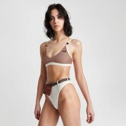 Women's Nike Swim High-Waist Bag Bottoms Coconut Milk - NESSD257 121 -Fashion General Store NESSD257 121 M3