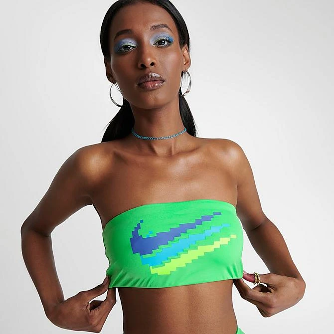 Women's Nike Swim Bandeau Bikini Top Electric Algae - NESSD294 380 7 Women's Nike Swim Bandeau Bikini Top Electric Algae - NESSD294 380 - Image 5