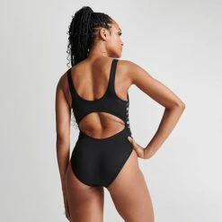 Women's Nike Swim Tape One Piece Swimsuit Black - NESSD296 001 -Fashion General Store NESSD296 001 M4