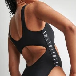 Women's Nike Swim Tape One Piece Swimsuit Black - NESSD296 001 -Fashion General Store NESSD296 001 M6