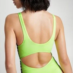 Women's Nike Swim Tape One Piece Swimsuit Volt Yellow - NESSD296 739 -Fashion General Store NESSD296 739 M6