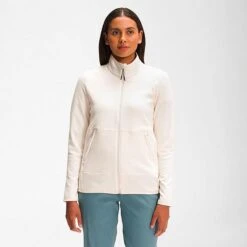 Women's The North Face Canyonlands Full-Zip Jacket Gardenia White Heather - NF0A5GBD 100