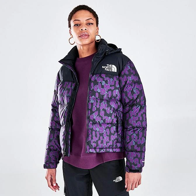 Women's The North Face 1996 Retro Nuptse Printed Jacket Gravity Purple Leopard Print - NF0A5IXK 501 3 Women's The North Face 1996 Retro Nuptse Printed Jacket Gravity Purple Leopard Print - NF0A5IXK 501