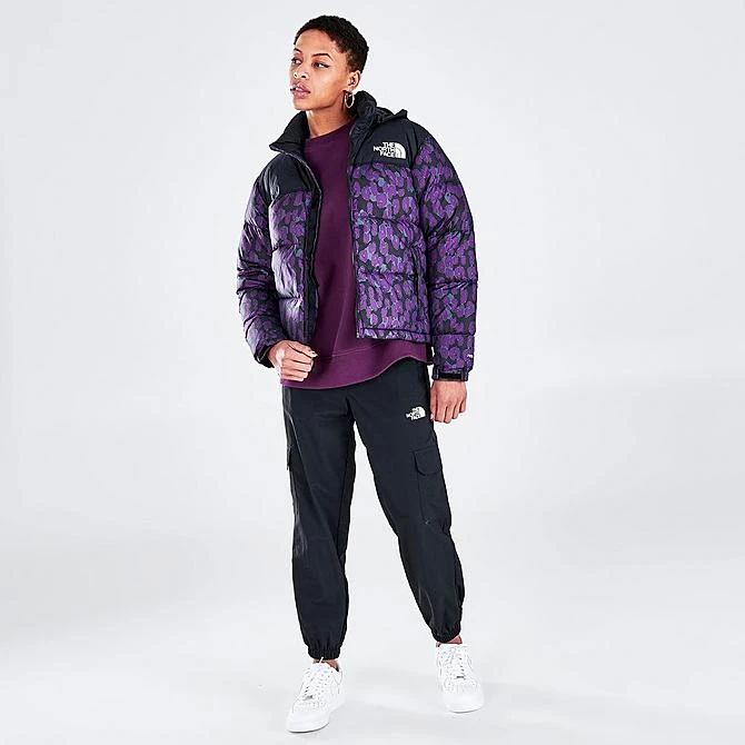 Women's The North Face 1996 Retro Nuptse Printed Jacket Gravity Purple Leopard Print - NF0A5IXK 501 4 Women's The North Face 1996 Retro Nuptse Printed Jacket Gravity Purple Leopard Print - NF0A5IXK 501 - Image 2