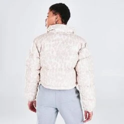 Women's The North Face Cropped Printed Nuptse Short Jacket Silver Grey Leopard Print - NF0A5IXT 2AN 11 Women's The North Face Cropped Printed Nuptse Short Jacket Silver Grey Leopard Print - NF0A5IXT 2AN -Fashion General Store NF0A5IXT 2AN M4