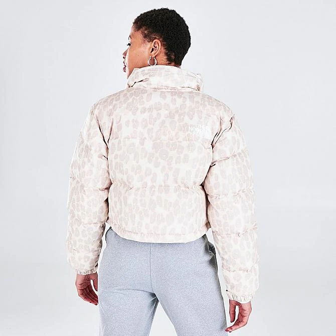 Women's The North Face Cropped Printed Nuptse Short Jacket Silver Grey Leopard Print - NF0A5IXT 2AN 6 Women's The North Face Cropped Printed Nuptse Short Jacket Silver Grey Leopard Print - NF0A5IXT 2AN - Image 4