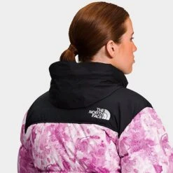 Women's The North Face 1996 Retro Nuptse Jacket (Plus Size) Purple Cactus Flower Tonal Dye Print - NF0A7QLW 520 -Fashion General Store NF0A7QLW 520 M4