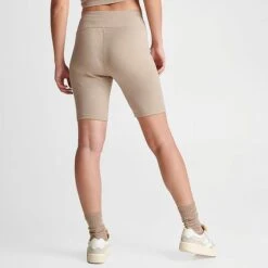 Women's The North Face Logo Biker Shorts Flax - NF0A7SU3 251 -Fashion General Store NF0A7SU3 251 M4