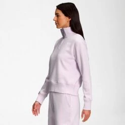 Women's The North Face Standard Quarter-Zip Fleece Top Lavender Fog/TNF White - NF0A7UP2 530 -Fashion General Store NF0A7UP2 530 M3