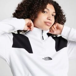 Women's The North Face Bonete Quarter-Zip Sweatshirt Black/White - NF0A83GT 100 -Fashion General Store NF0A83GT 100 M5