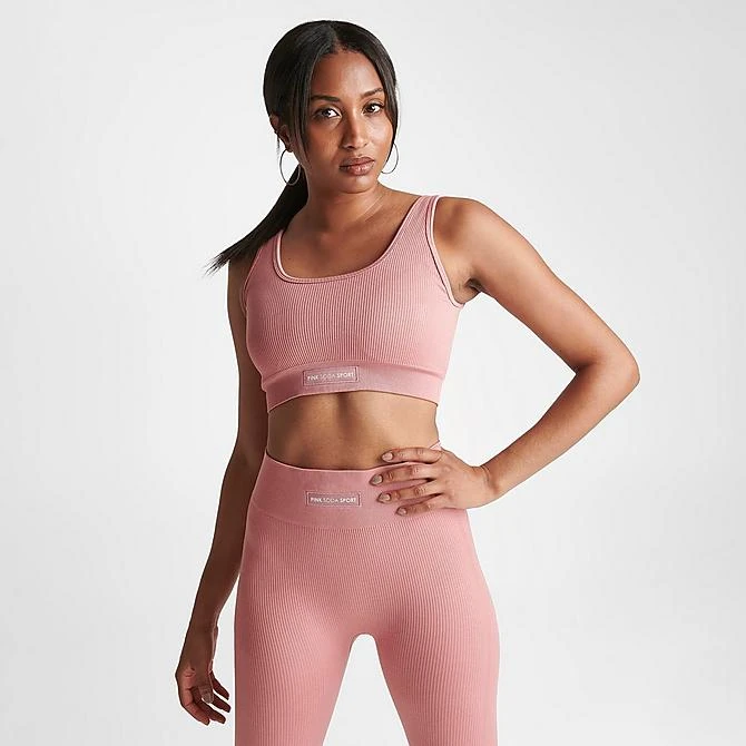 Women's Pink Soda Sport Rib Seamless Bra Ash Rose - PSW11365 310 5 Women's Pink Soda Sport Rib Seamless Bra Ash Rose - PSW11365 310 - Image 3