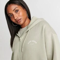 Women's Pink Soda Sport Vincente Full-Zip Hoodie Agate Grey - PSW11510 630 -Fashion General Store PSW11510 630 M5