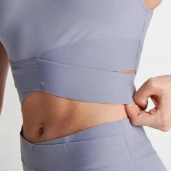 Women's Pink Soda Sport Cross Crop Top Dusty Rose - PSW11649 110 -Fashion General Store PSW11649 110 M6