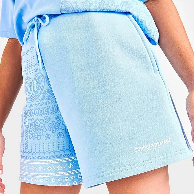 Women's Supply & Demand Paisley Patch Shorts Light Blue - SUW16389 105 7 Women's Supply & Demand Paisley Patch Shorts Light Blue - SUW16389 105 - Image 5