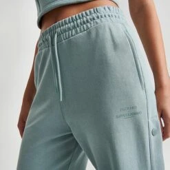 Women's FLETCHER X Supply & Demand Wide Flare Pants Chinois Green - SUW16467 610 -Fashion General Store SUW16467 610 M5