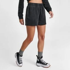 Women's Supply & Demand Fleece Shorts Acid Black - SUW16470 090 -Fashion General Store SUW16470 090 M3