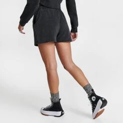 Women's Supply & Demand Fleece Shorts Acid Black - SUW16470 090 -Fashion General Store SUW16470 090 M4