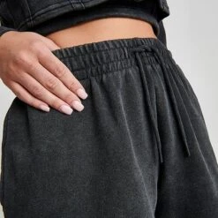 Women's Supply & Demand Fleece Shorts Acid Black - SUW16470 090 -Fashion General Store SUW16470 090 M6