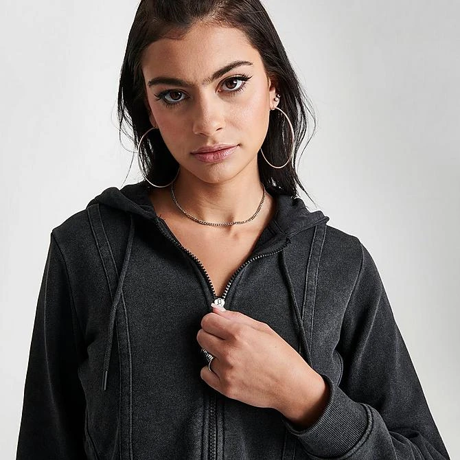 Women's Supply & Demand Corset Full-Zip Hoodie Acid Black - SUW16471 090 7 Women's Supply & Demand Corset Full-Zip Hoodie Acid Black - SUW16471 090 - Image 5