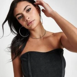 Women's FLETCHER X Supply & Demand Corset Top Acid Black - SUW16537 090 -Fashion General Store SUW16537 090 M5