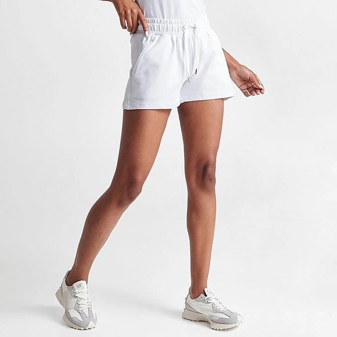 Women's Emporio Armani Cotton Shorts White/Grey - TJCQZ011 104 5 Women's Emporio Armani Cotton Shorts White/Grey - TJCQZ011 104 - Image 3
