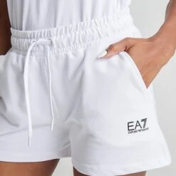 Women's Emporio Armani Cotton Shorts White/Black - TJCQZ012 100 11 Women's Emporio Armani Cotton Shorts White/Black - TJCQZ012 100 -Fashion General Store TJCQZ012 100 M5