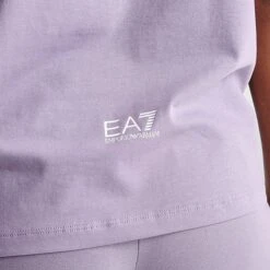 Women's Emporio Armani EA7 Logo Boyfriend T-Shirt Light Purple - TJDLZ134 982 -Fashion General Store TJDLZ134 982 M6