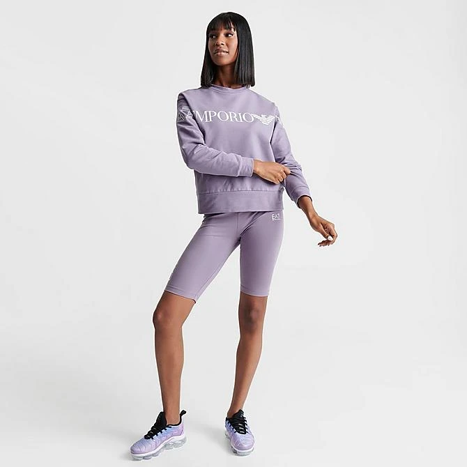 Women's Emporio Armani EA7 Crewneck Sweatshirt Purple - TJQMZ134 982 4 Women's Emporio Armani EA7 Crewneck Sweatshirt Purple - TJQMZ134 982 - Image 2
